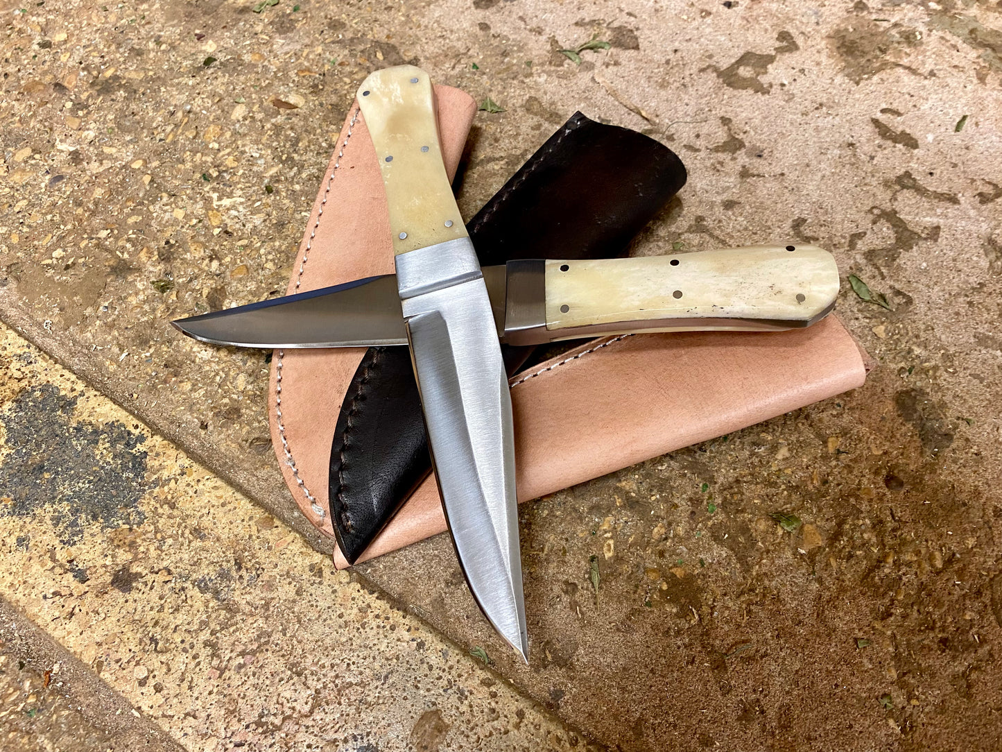 Tod Cutler bone handled bowie