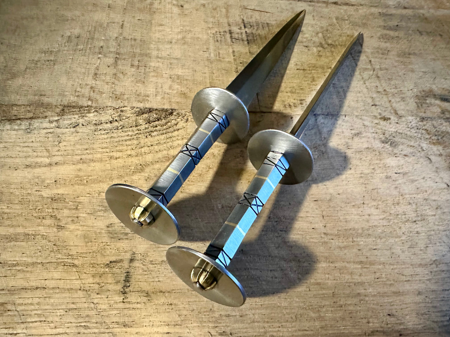 German Steel Rondel. Two side by side  from top down.