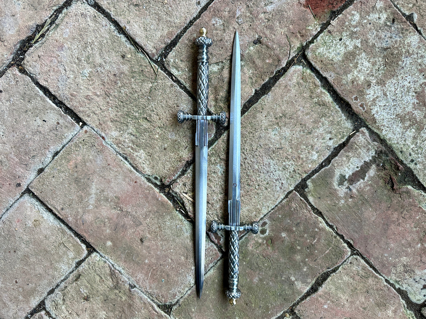 Two Stibbert Stiletto Daggers opposing each other