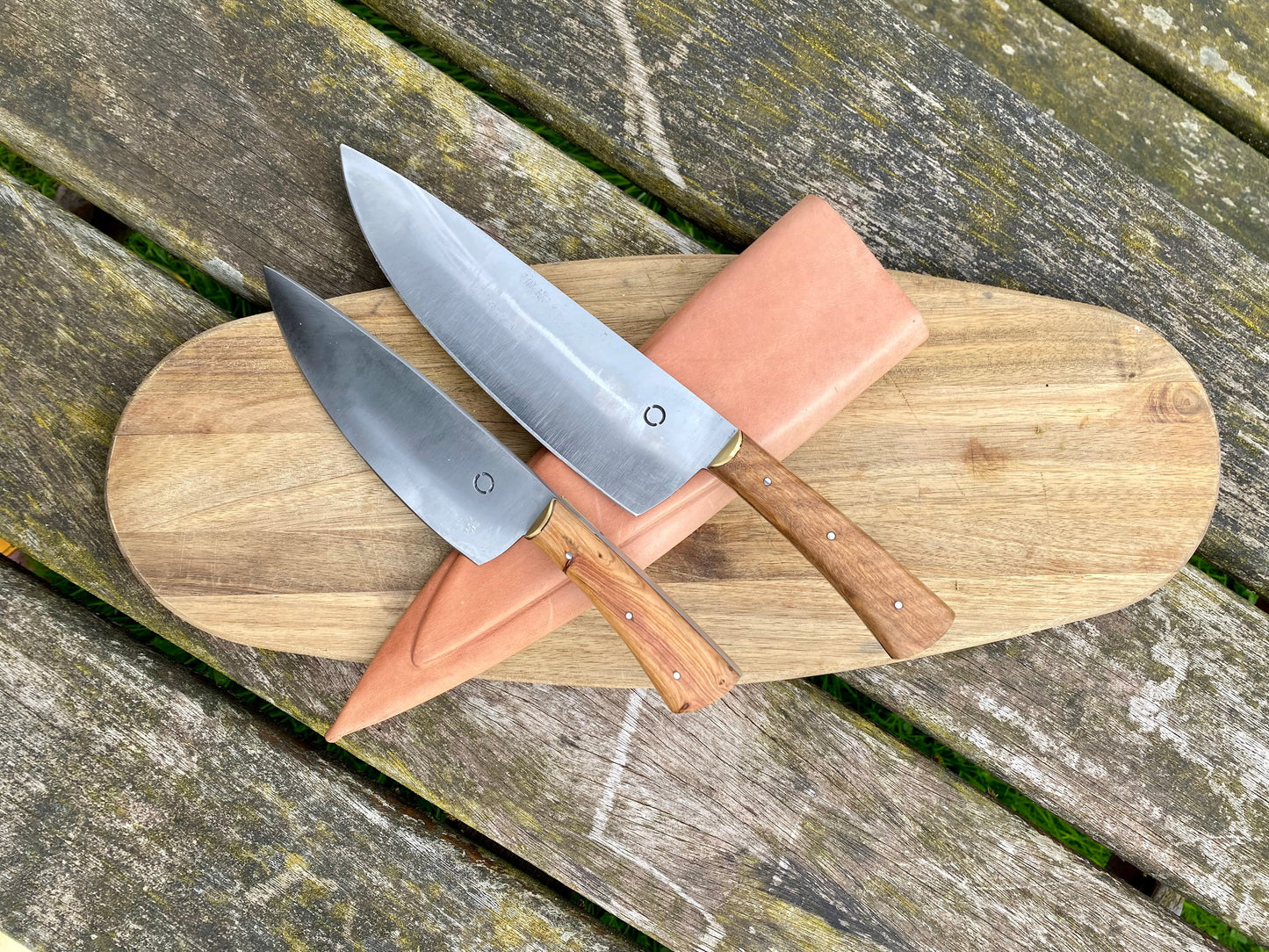 Large Tod Cutler cooks set with scabbard