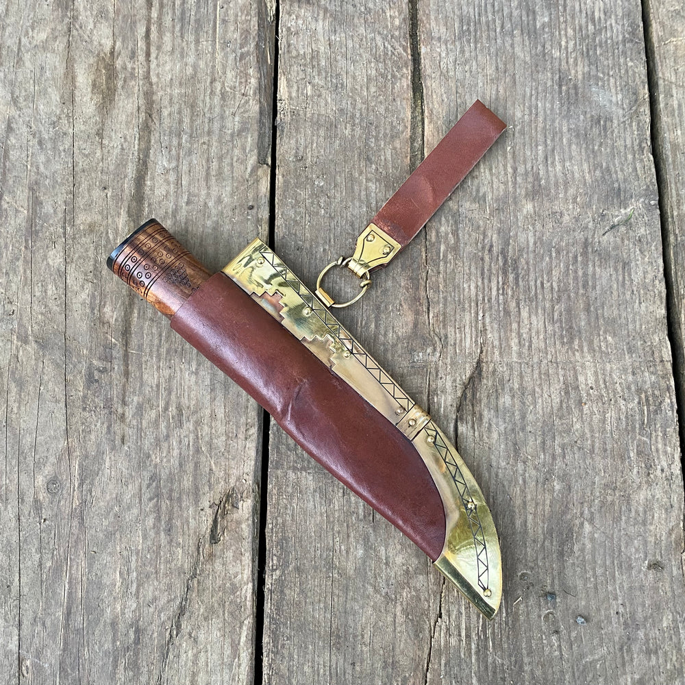 
                  
                    Small Brass Edged Viking Seax with Rosewood Handle TCUS2
                  
                