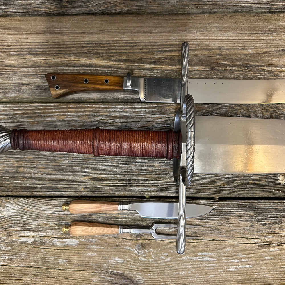 
                  
                    The Big Weapon Bundle. Sword, knife, eating set.
                  
                