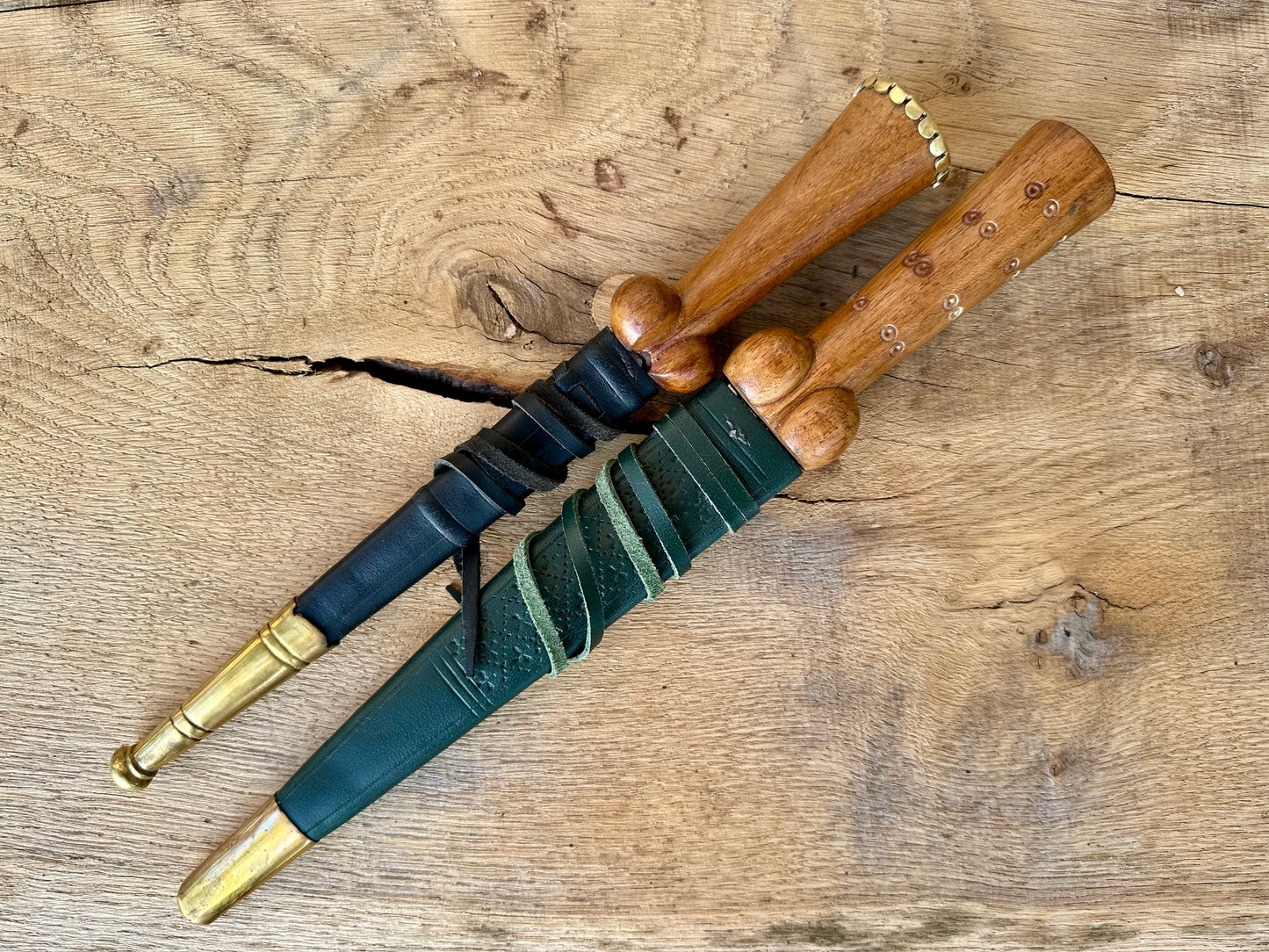 
                  
                    Tod Cutler purse bollock dagger and dot and circle bollock daggers
                  
                