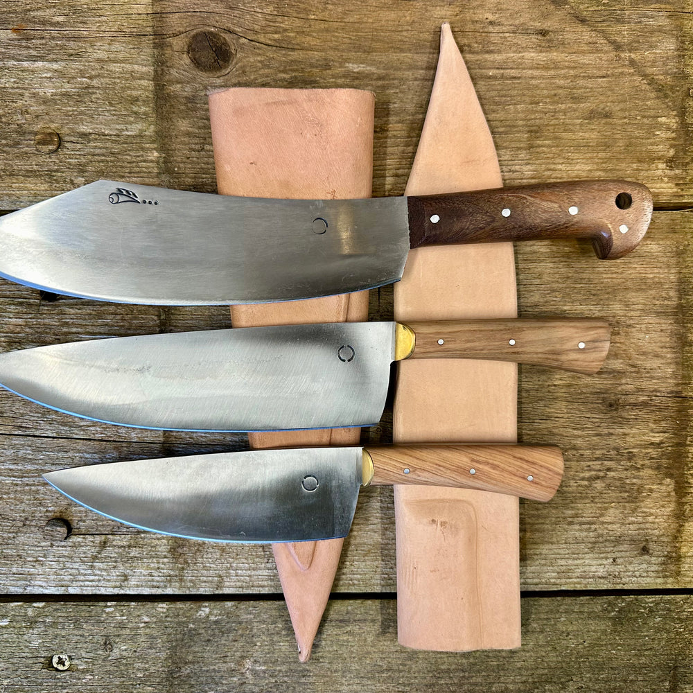 Large cooks set and curved cleaver bundle