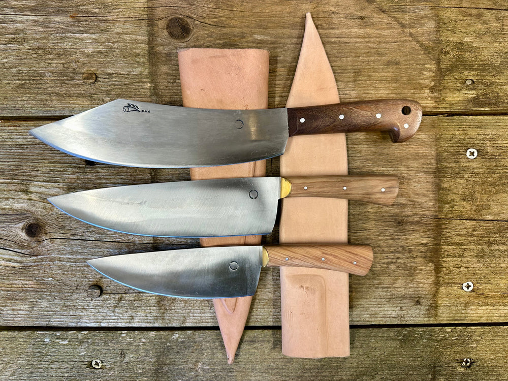 Large cooks set and curved cleaver bundle