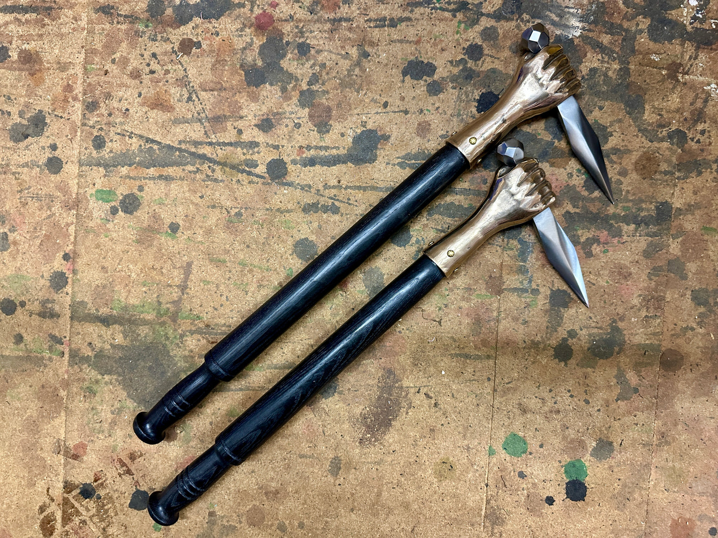 
                  
                    Two fist hammers side by side. Full view
                  
                