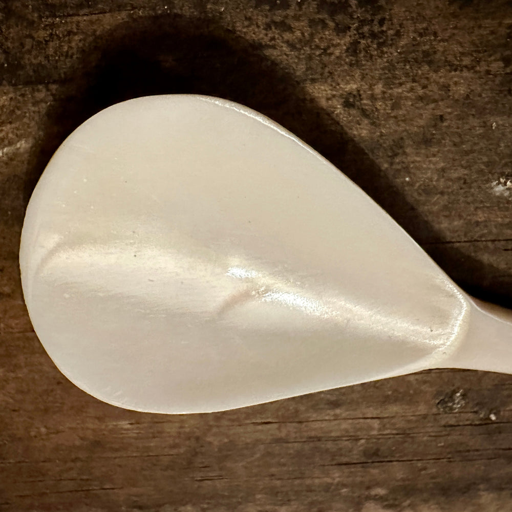 
                  
                    Scallop shell finial bone spoon 
                  
                