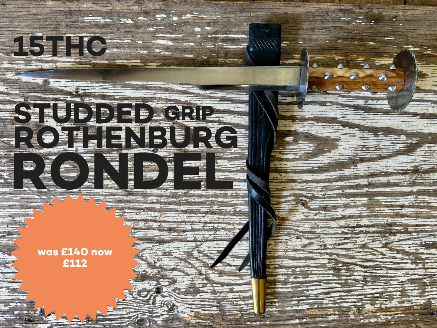
                  
                    Studded Grip Rondel Dagger ~ 15thC Rothenburg Medieval Dagger
                  
                
