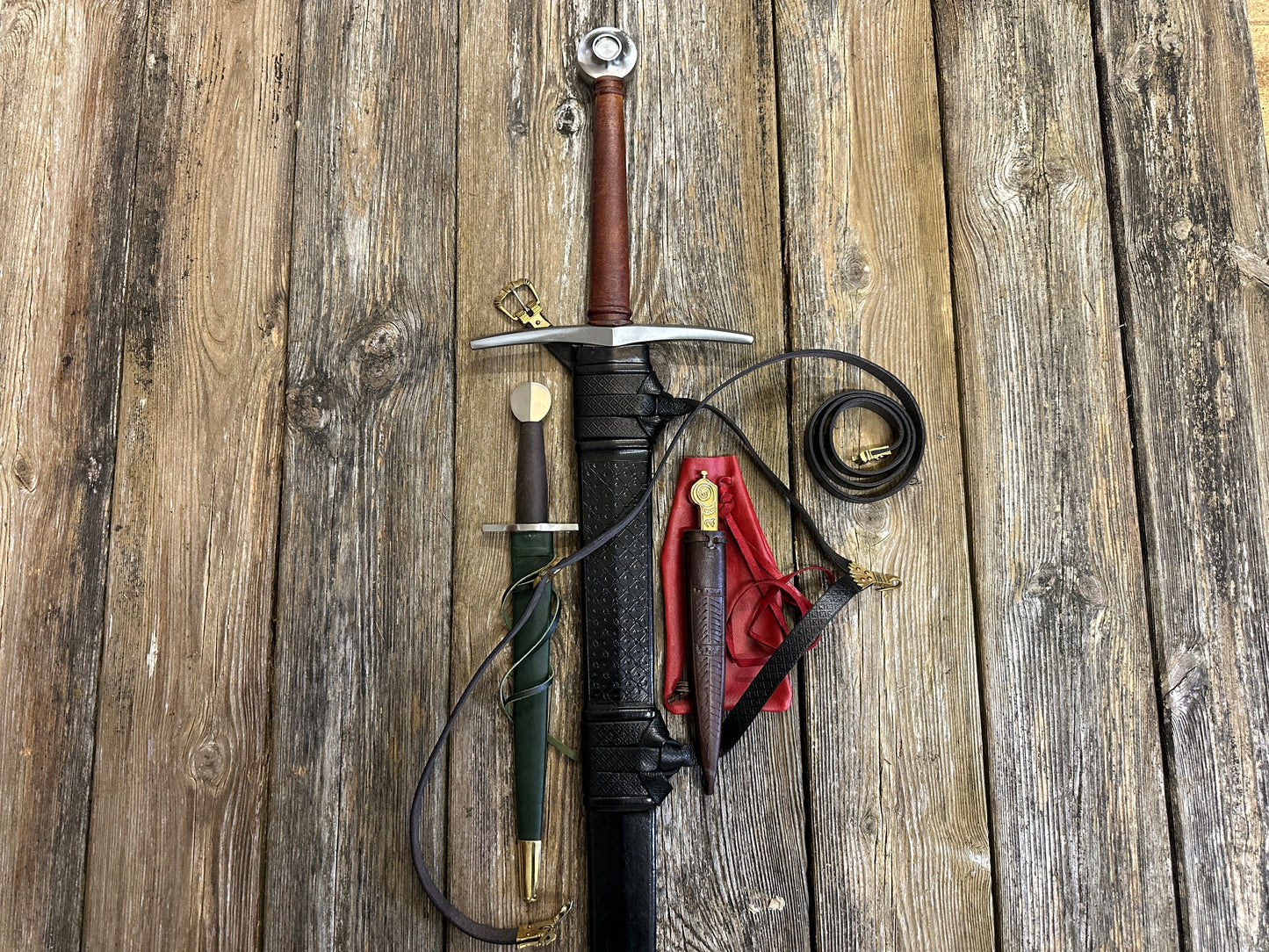 
                  
                    The Longsword Bundle with free leather drawstring pouch
                  
                