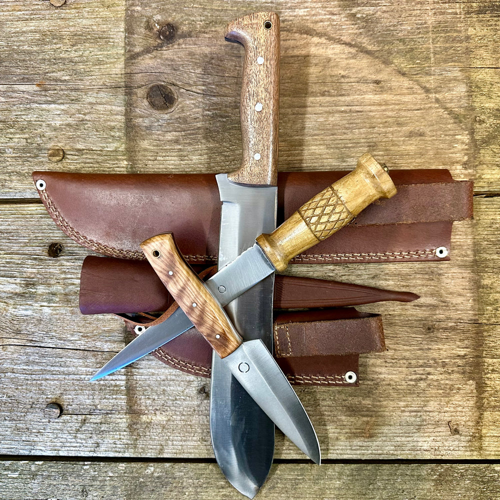 Camp knife, whittle tang dagger and field knife