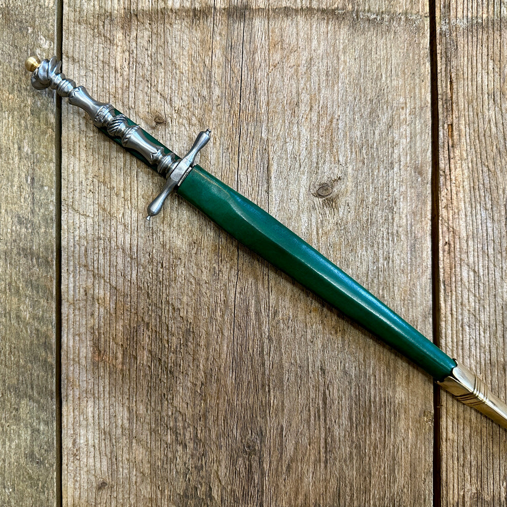 
                  
                    Pitt Rivers Stiletto in a green scabbard
                  
                