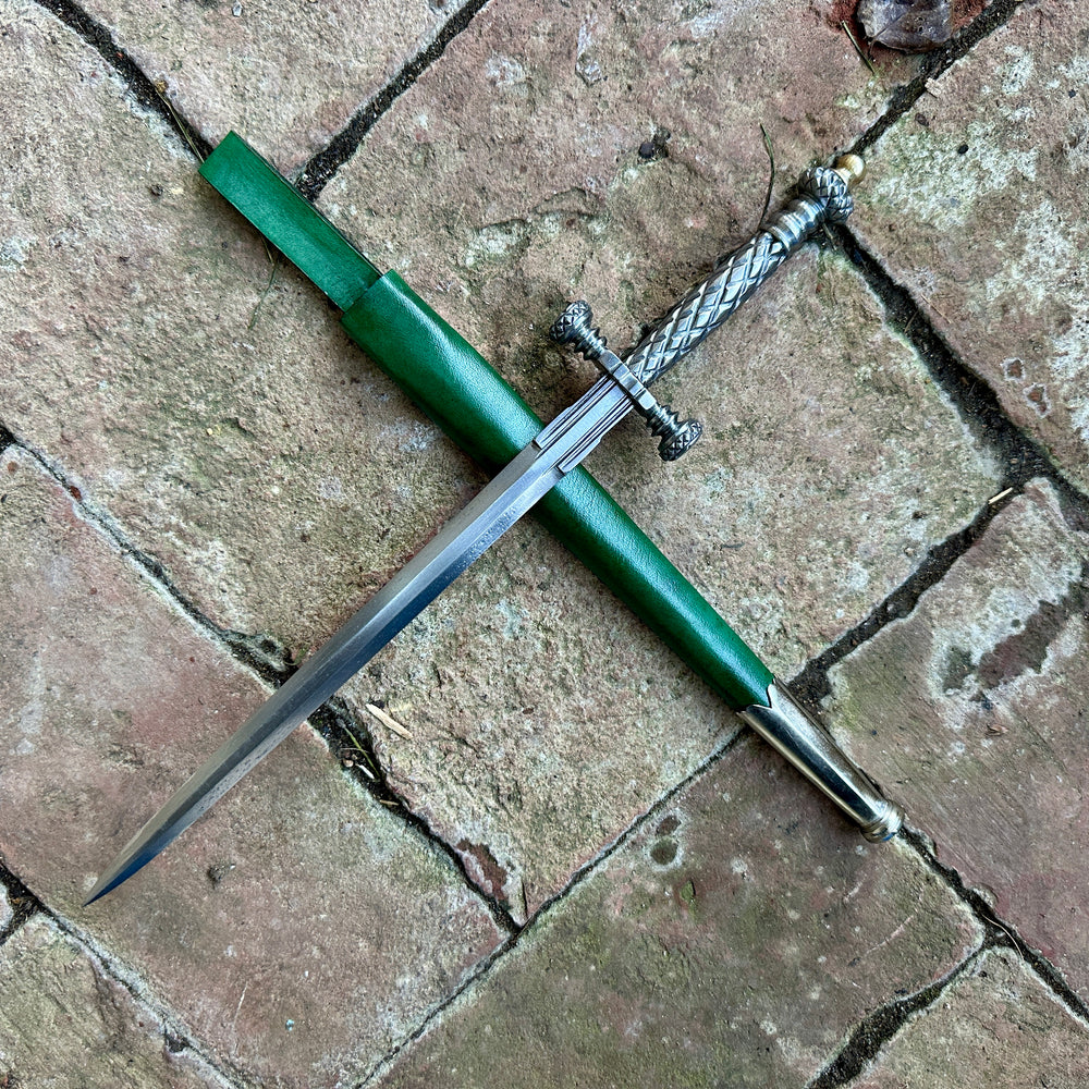 
                  
                    Stibbert Stiletto with a green scabbard
                  
                