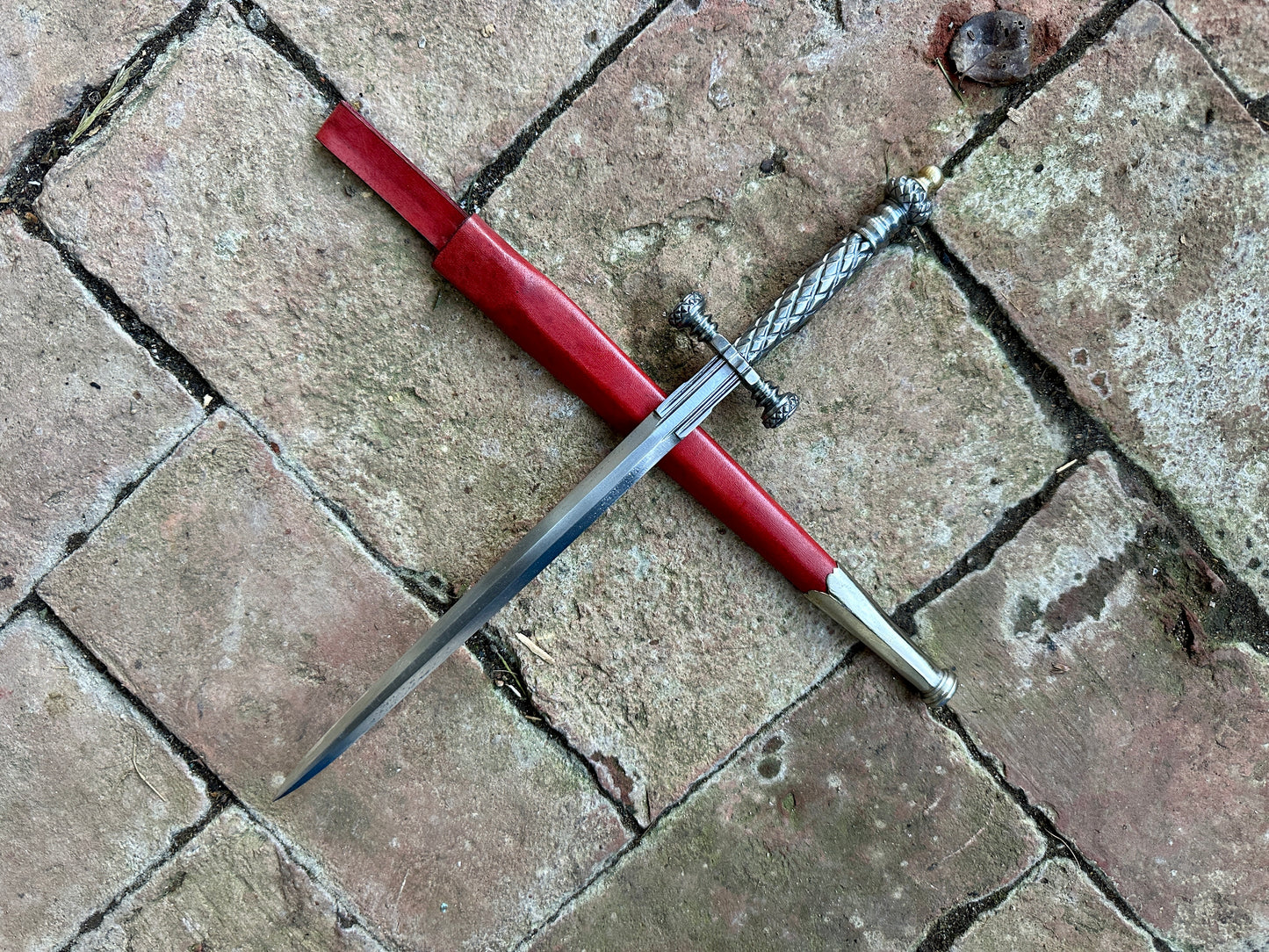 
                  
                    Stibbert Stiletto with a red scabbard 
                  
                