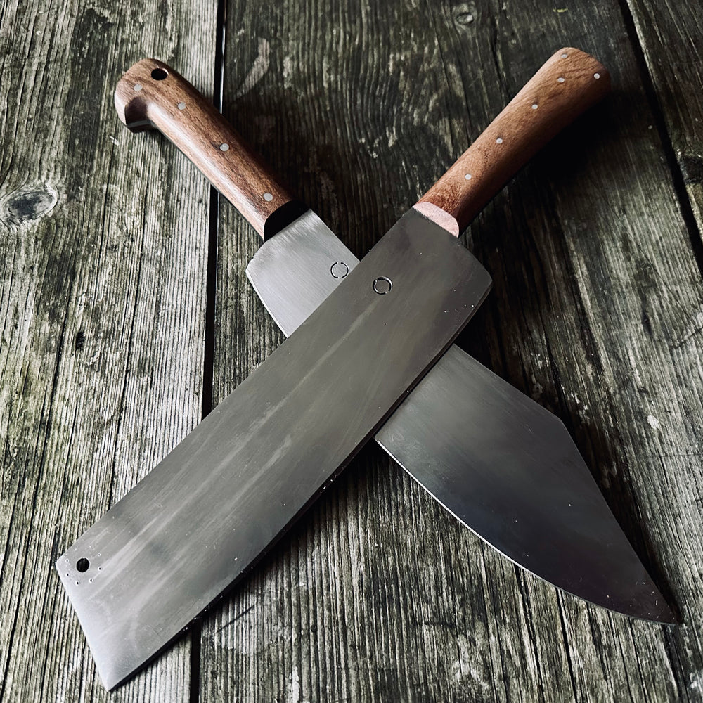 
                  
                    curved and straight edged cleaver
                  
                