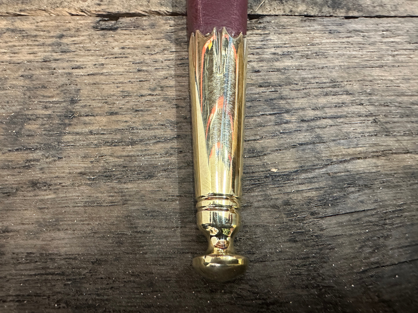 
                  
                    The brass chape of a Mary Rose Bollock Dagger
                  
                