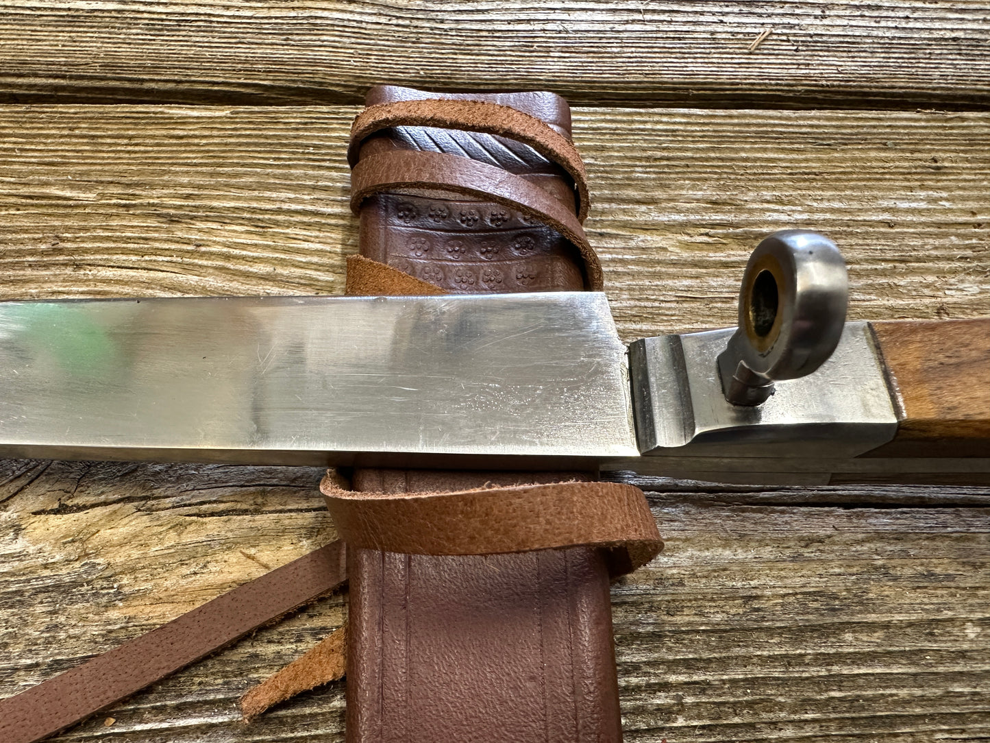 
                  
                    Rugger Bauernwehr with brown scabbard. 
                  
                