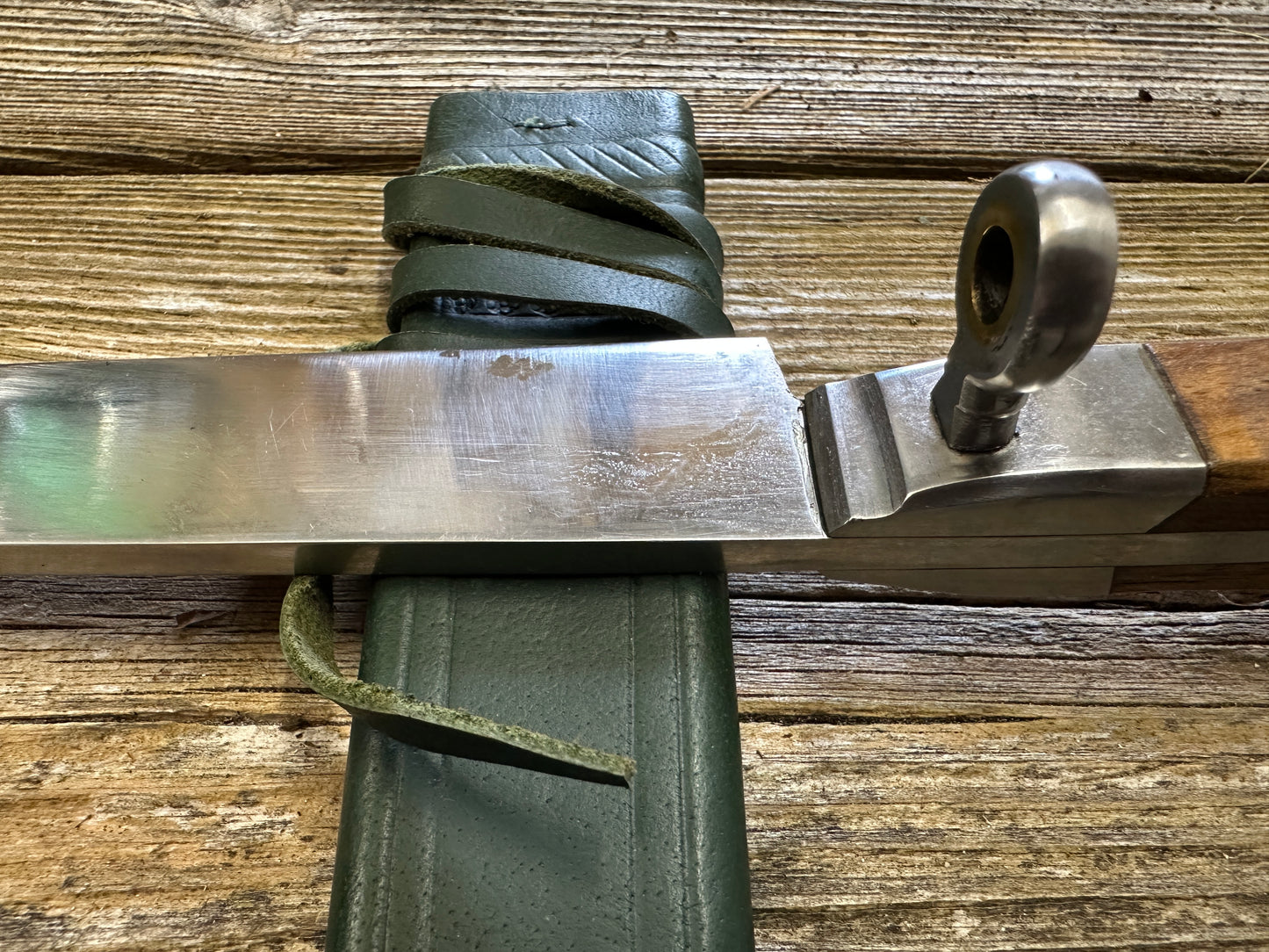 
                  
                    Rugger Bauernwehr with green scabbard.

                  
                