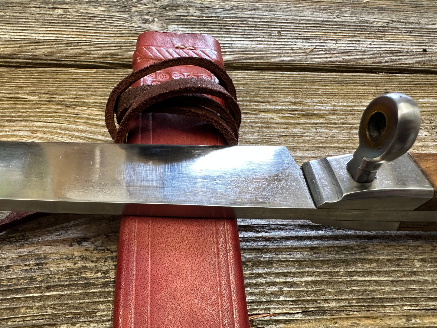 
                  
                    Rugger Bauernwehr with red scabbard.
                  
                