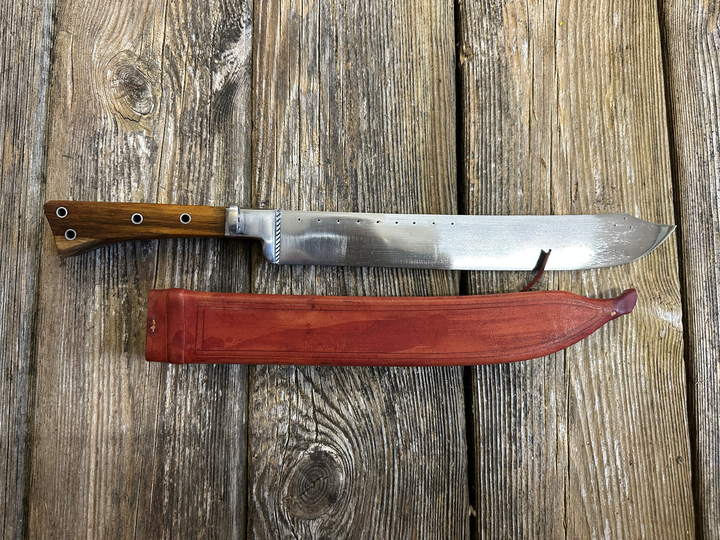 
                  
                    Medieval Bauernwehr 14th-16thC with a red scabbard
                  
                