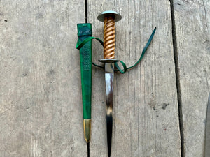 
                  
                    Tod Cutler Knight's Rondel with green scabbard
                  
                