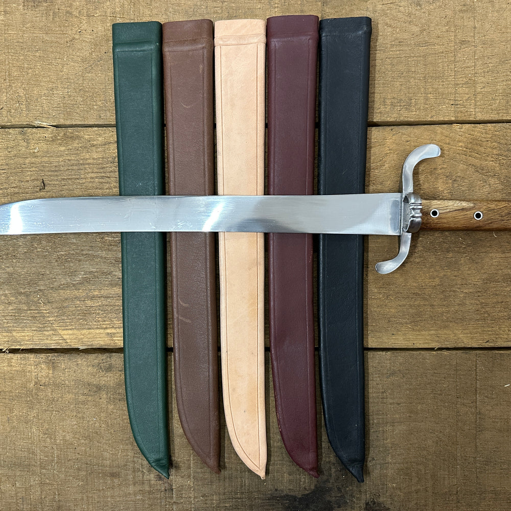 Messer on green, brown, natural, red and black scabbards