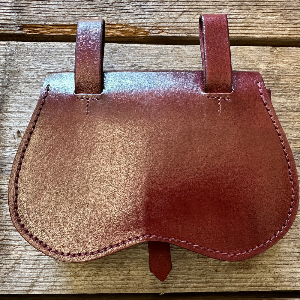 
                  
                    Small Bollock Pouch with gusset 14-16thC
                  
                