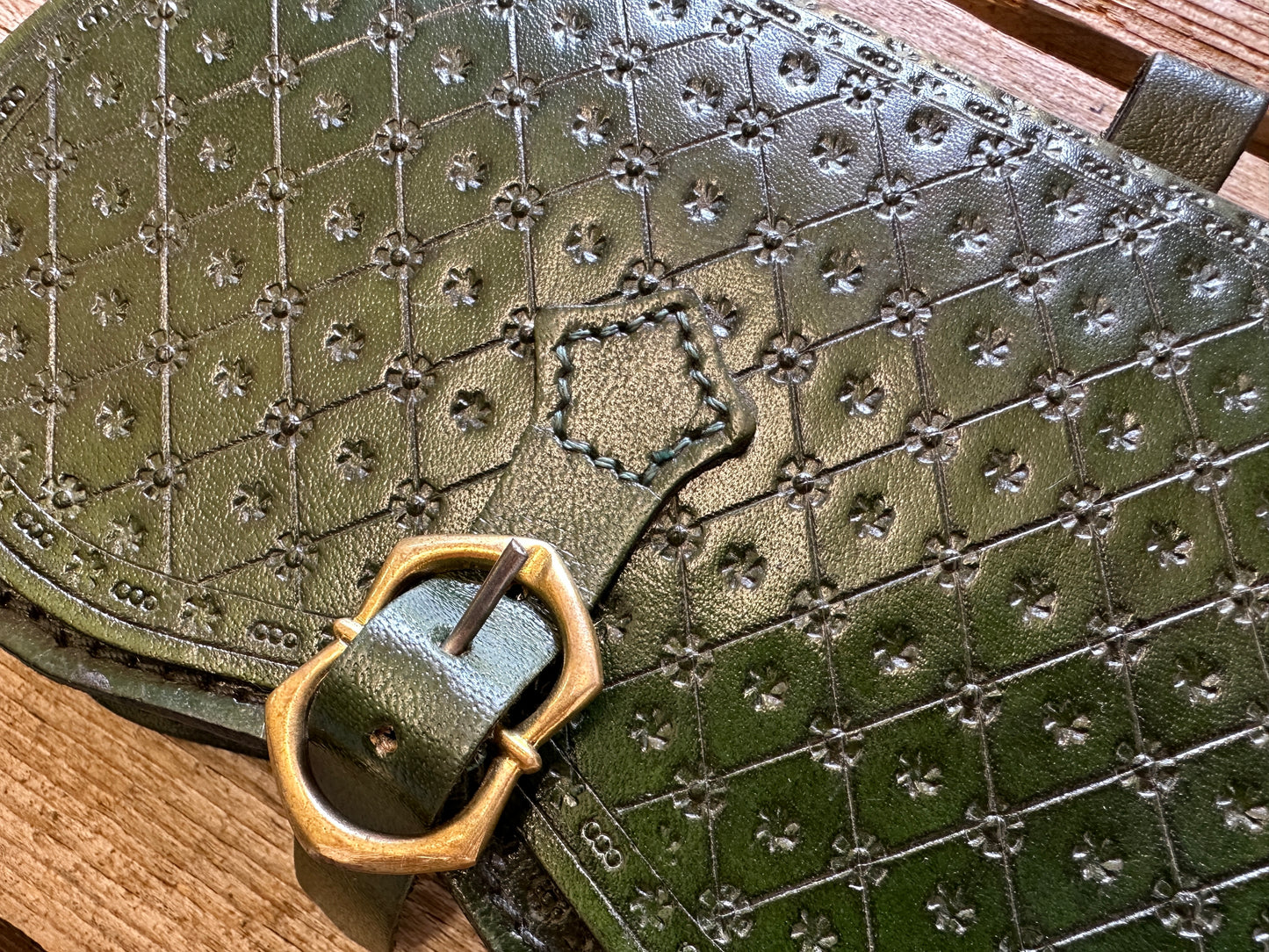 
                  
                    Small Bollock Pouch with gusset 14-16thC
                  
                