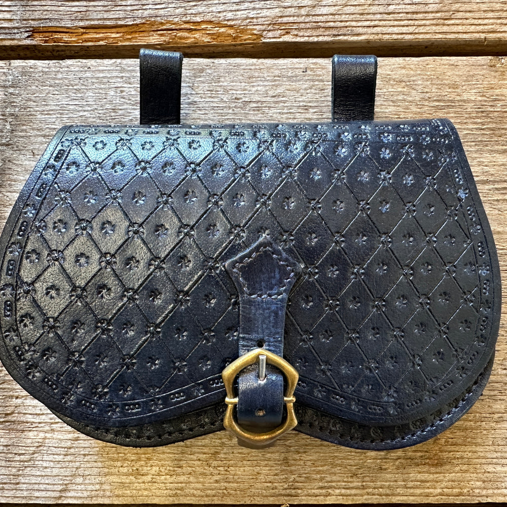 
                  
                    Small Bollock Pouch with gusset 14-16thC
                  
                