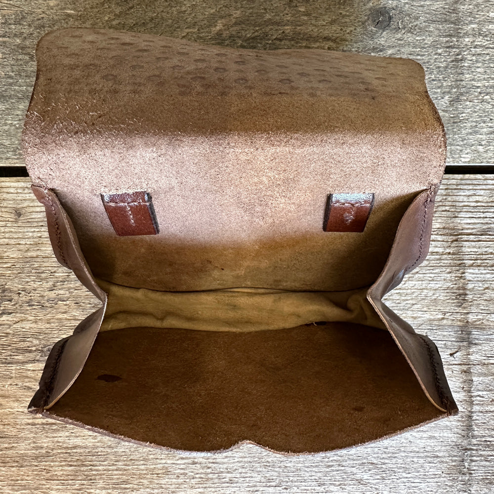 
                  
                    Small Bollock Pouch with gusset 14-16thC
                  
                