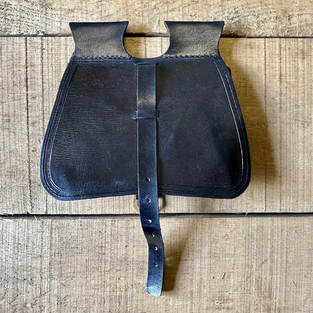 
                  
                    Simple Bollock Pouch 14th-16thC undone
                  
                