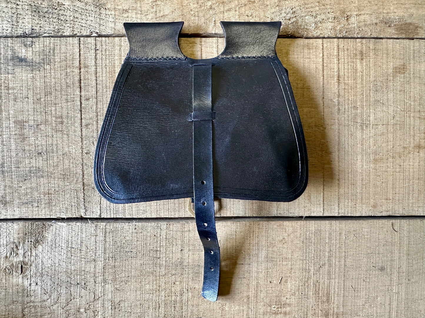 
                  
                    Simple Bollock Pouch 14th-16thC undone
                  
                