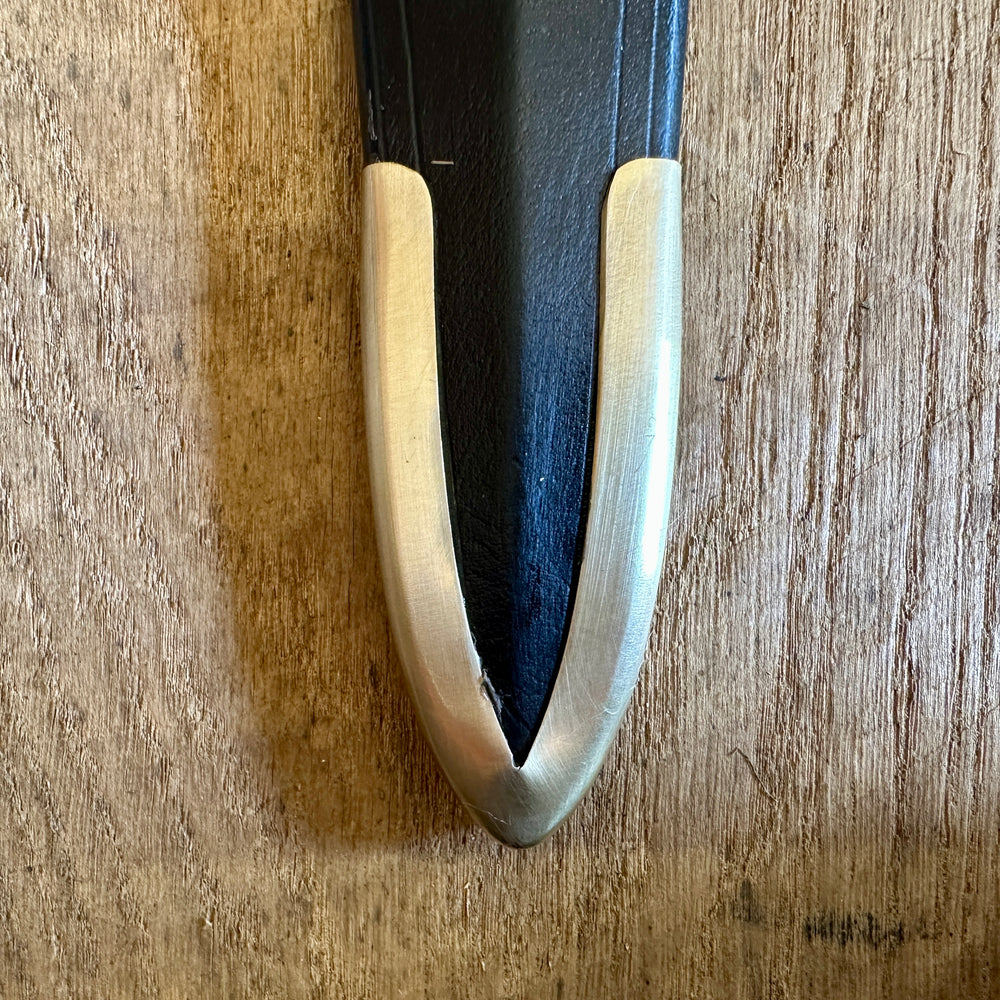 
                  
                    Close up of a chape for the Viking Norman Brazil Nut Sword
                  
                