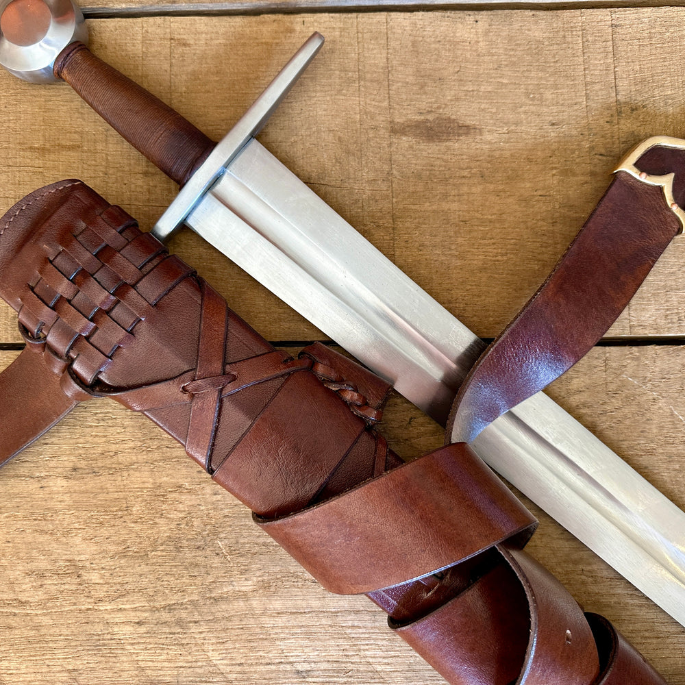 
                  
                    Type 13 Arming Sword with a brown scabbard
                  
                