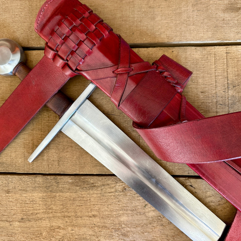 
                  
                    Type 13 Arming Sword with a red scabbard
                  
                