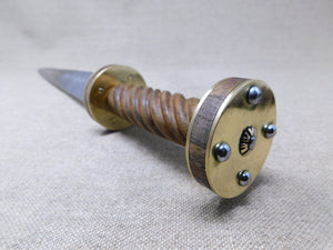 
                  
                    14th-15thC twisted English medieval rondel dagger reenactment living history 
                  
                