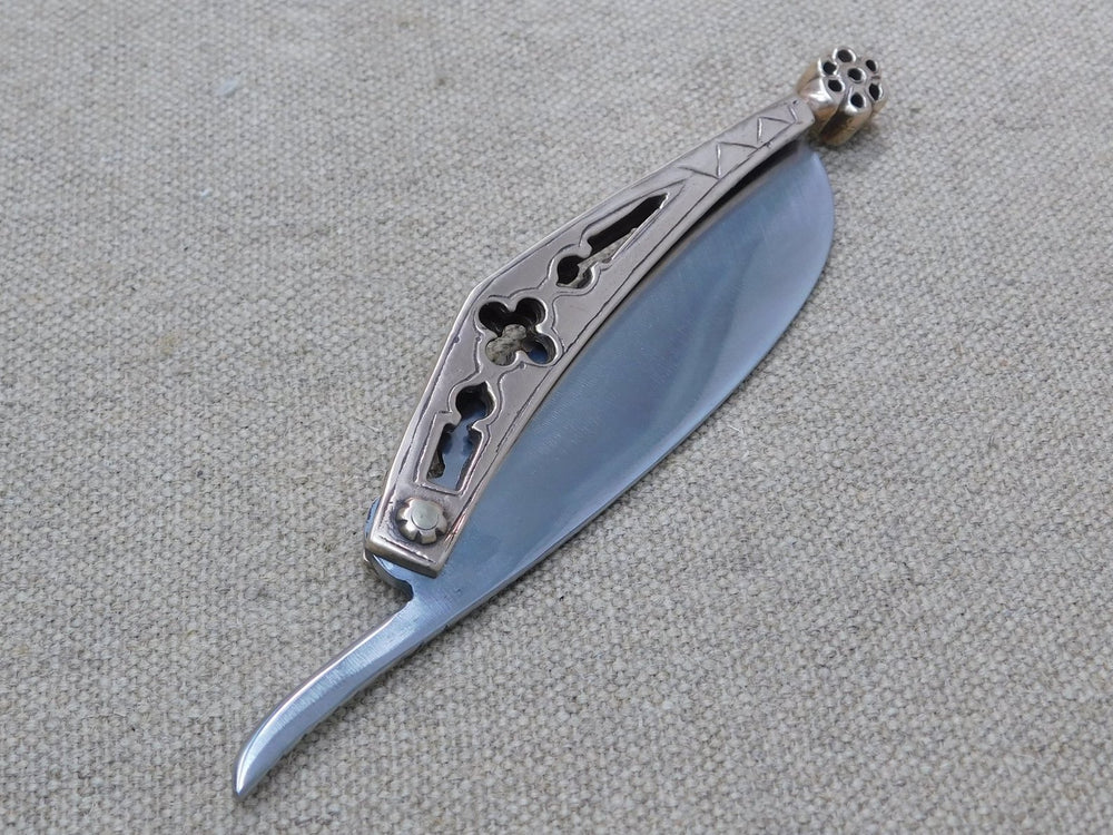 
                  
                    14th/15thC Bronze Folding Knife razor medieval
                  
                