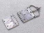 medieval sword belt buckle bronze cast ornate plate set 