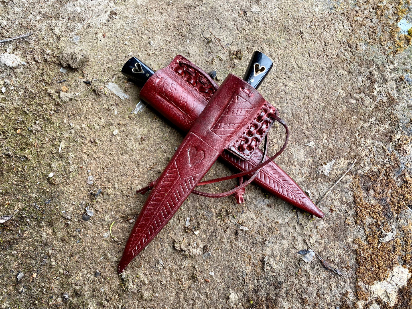 
                  
                    Pair of Tod Cutler heart eating knives 
                  
                