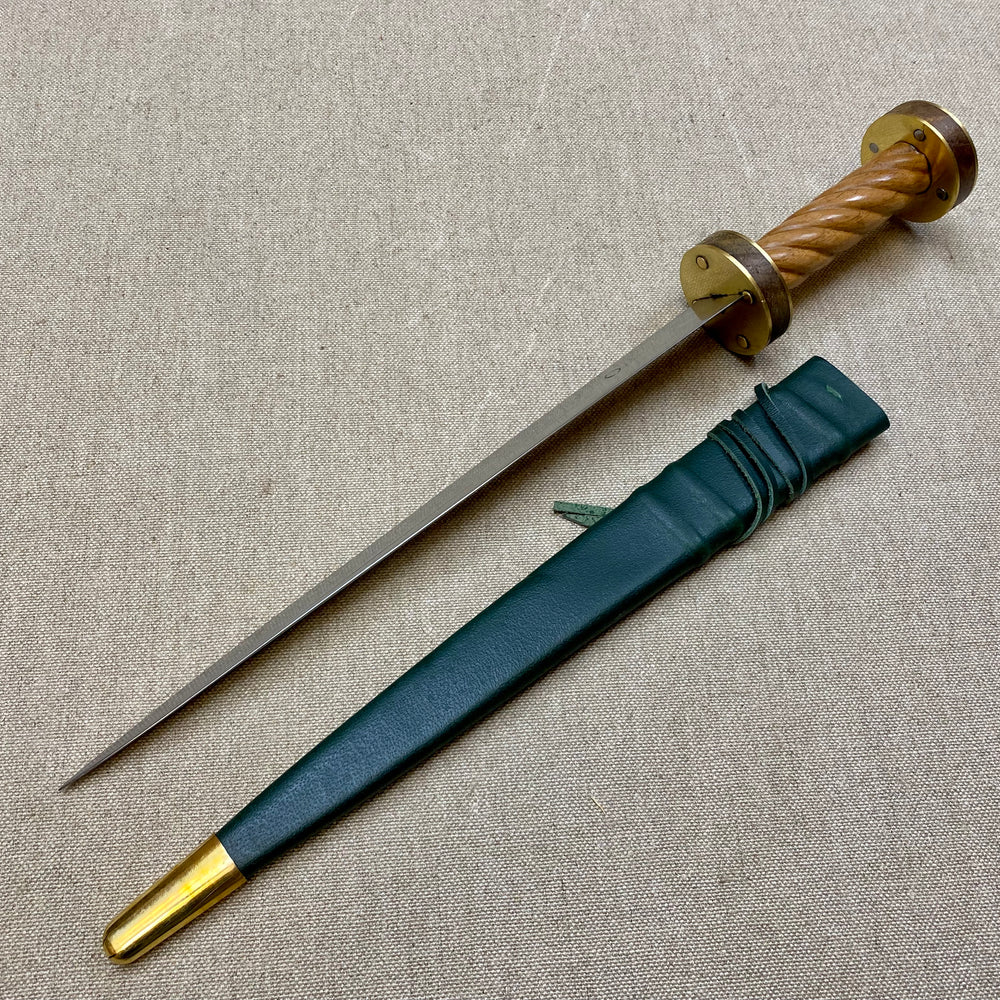 
                  
                    14th-15thC twisted English medieval rondel dagger reenactment living history
                  
                