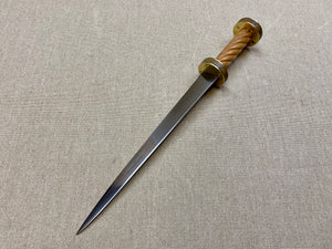 
                  
                    14th-15thC twisted English medieval rondel dagger reenactment living history  
                  
                