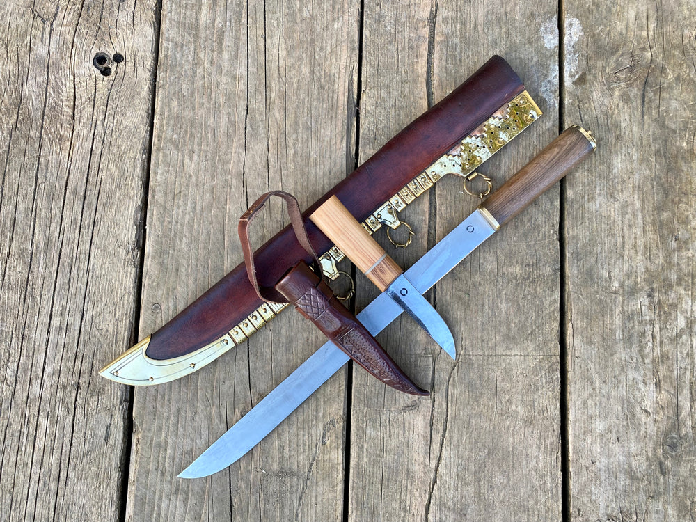 Tod Cutler Viking bundle. Scandinavian War knife and simple viking/saxon eating knife TCUS6 and TCUS7