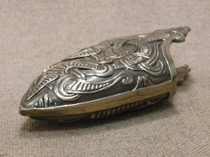 
                  
                    horseshoe chape scabbard fitting bronze sword viking saxon reenactment reproduction
                  
                